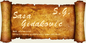 Saša Gidaković vizit kartica